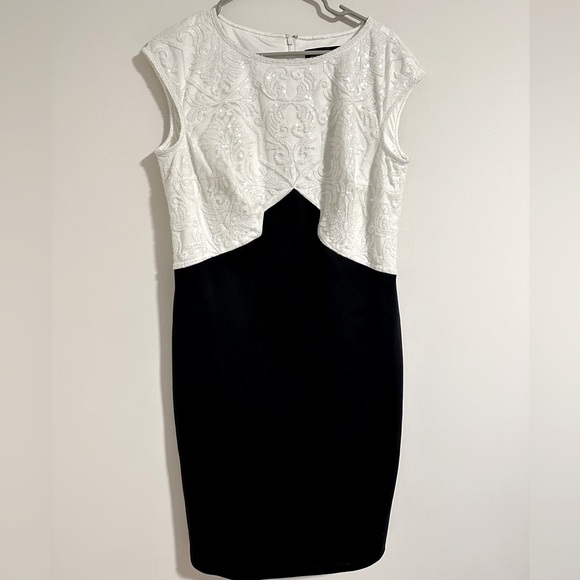 Tadashi Shoji parula Sequin neoprene dress XXL - Picture 2 of 10